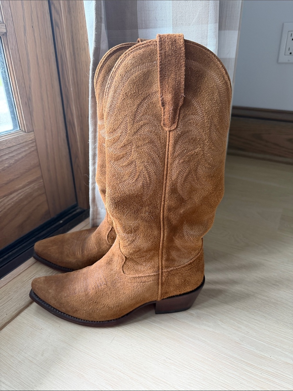 Tecovas Women's Suede Western Boots - Tan Suede